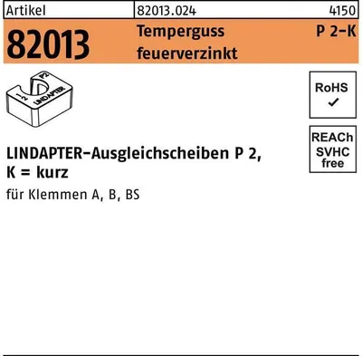 Produktbild von Ausgleichscheibe R 82013 GTW 40 P2 M 24 / 24,0 Temperguss feuerverzinkt