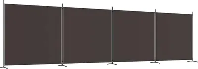 Obrázok produktu pre vidaXL 4 ks Paraván hnedý 698x180 cm Látka