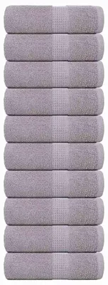 Image de vidaXL Serviettes pour invités FROGN 10 pcs. Gris 30x50 cm 360 g/m