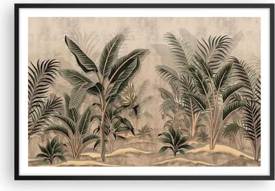 Produktbild von Gerahmtes Poster - Schwarzer Rahmen - Wald Blatt Baum - 91,5x61 cm - Wand Bild - Wanddeko - Wandbilder - Kunstposter - Wandposter - Bilderrahmen - Bilder - Kunstdruck Wanddekoration - P2BAA91x61-5101