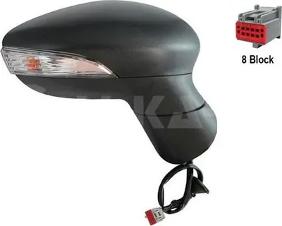 Produktbild von ALKAR 6108394 Außenspiegel Seitenspiegel Rechts für FORD Fiesta Mk6 Schrägheck (JA8, JR8) Asphärisch Elektrisch
