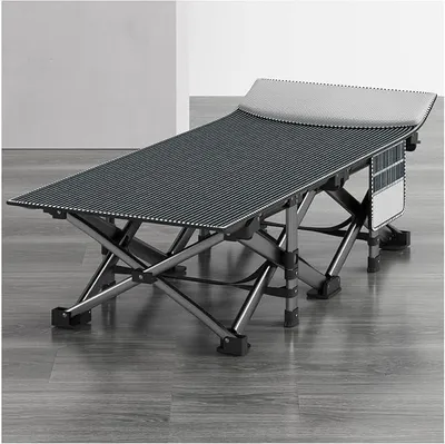 Imagen del producto de Cama plegable para camping con almohada, 190x75 cm. Cama para camping resistente hasta 200 kg. Cama plegable de gran tamaño (XXL) para adultos, ideal para actividades al aire libre, jardín, camping, viajes y uso en interiores