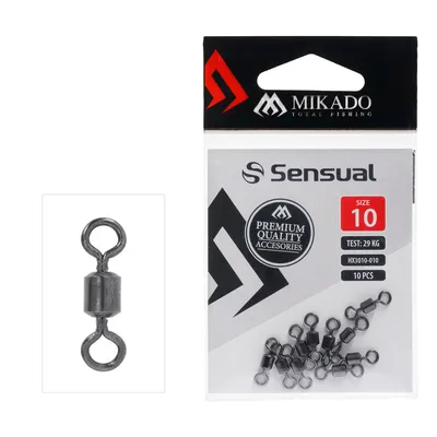 Produktbild von 10 x MIKADO ROLL WIRBEL Tönnchenwirbel Angelwirbel Rolling Swivel #12 / 27kg