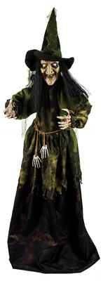 Produktbild von Mooshexe als Standfigur mit Bewegung, Sound & LED Augen 195 cm