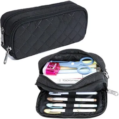 Produktbild von Schwarzes Diamantgitter Etui für Schule und Büro