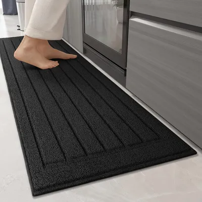 Obrázok produktu pre Podložka pod riad, umývateľná v práčke, 44 x 150 cm, čierna, obdĺžniková