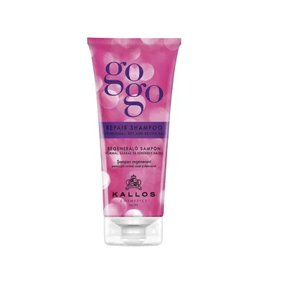 Produktbild von Kallos GOGO Repair Shampoo, 200 ml, Shampoo, Nicht-professionell, Frauen, Sprödes Haar, trockenes Haar, normales Haar, Glanz, Verstärkung