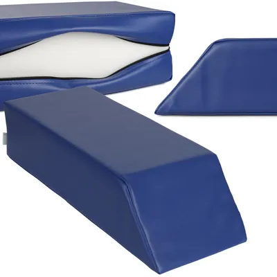 Produktbild von Habys Lagerungskeil, für Tensegrity Massage | Lagerungskissen, Lagerungsmaterial | Physiotherapie, Orthopädisch | 67/53x25x15cm | Marineblau