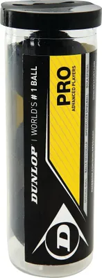 Obrázok produktu pre Sada 3 squashových loptičiek Dunlop Pro – oficiálna súťažná loptička, dvojitá žltá