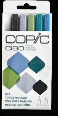 Produktbild von Copic Ciao 6er Set Meeres-Farbtöne