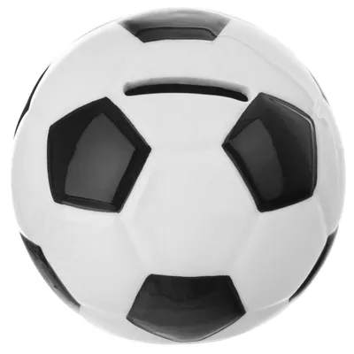 Produktbild von Orion Sparschwein Fußball Spardose Keramik-Sparbüchse Kinder-Spardose Schwarz-Weiß 10 cm