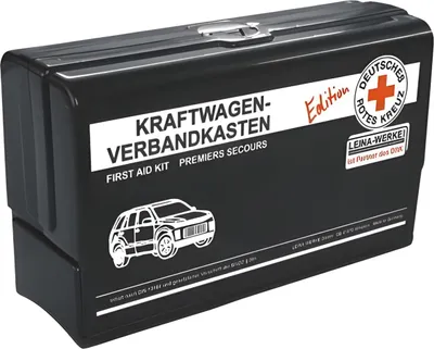 Produktbild von LEINA KFZ Verbandkasten Star Edition DRK DIN 13164 schwarz