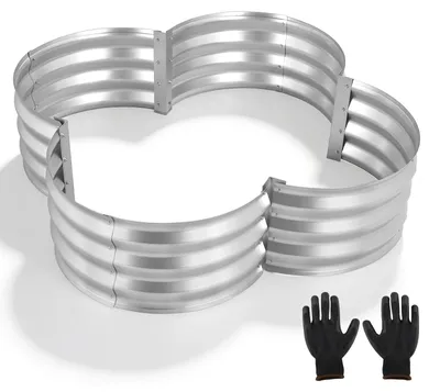 Produktbild von Hochbeet für den Garten - Pflanzkasten aus Metall - Für Gemüse und Blumen - Weiß