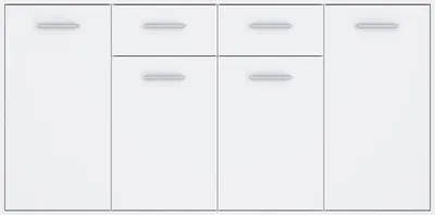 Produktbild von Furniture24 Kommode Antuza Ntu241-120 Sideboard 162.3 X 81.7 X 34.2 Cm Weiß
