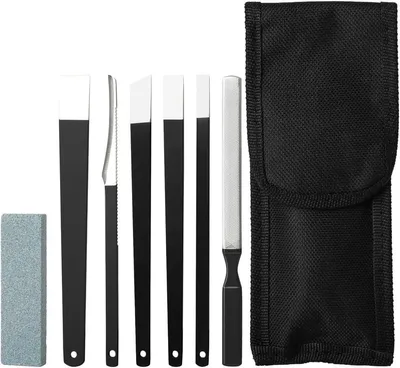6-teiliges Pediküre-Messerset mit Aufbewahrungstasche und professionellem Pediküremesserset. Edelstahl Hornhautraspel und