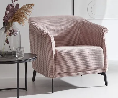 Produktbild von Einzelsessel Uol Cord Rosa 78x86x75