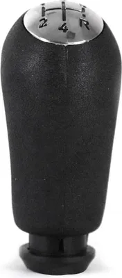 Image de Pommeau de levier de vitesse pour Dacia Sandero 2008-2012 5 vitesses Similicuir Noir