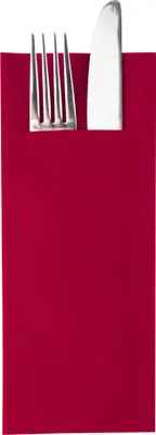 Produktbild von Sovie HORECA Besteckserviette "Pub" in Rot aus Linclass® Airlaid 40 x 33 cm, 1/8 Falz, 75 Stück