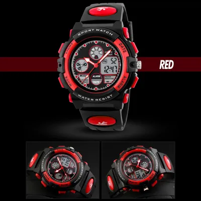 Produktbild von SKMEI 1163 Uhren Kinder Outdoor-Sport Kinderuhr Digitale Quarzuhr für Jungen Mädchen Uhren mit PolyurethanArmband Alarm LED Leuchtzifferblatt