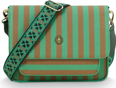 Produktbild von Pip Studio Fenna Cross Body Bag Medium Stripe Green 25x7x20cm