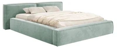Obrázok produktu pre Selsey Tilves Low - Čalúnená posteľ 160x200 s roštom a roštovým rámom, velúr, šalviovo zelená