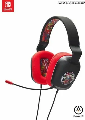 Produktbild von PowerA NSHS0398-01, Kabelgebunden, Gaming, Kopfhörer, Schwarz, Rot