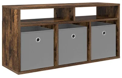 Produktbild von vidaXL Lowboard mit Schubladen Geräucherte Eiche 87 x 27,5 x 43 cm