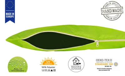 Produktbild von JACK 2er Set 30x50cm Outdoor Kissenhülle Bezug Kissen Hülle Lounge Garten Einfarbig, Farbe:Grün