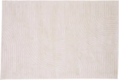 Image de Tapis de salon FURNLUX Vince Beige 200cm / Couleur principale : Beige / Dimensions : 200 x 290 x 2 cm