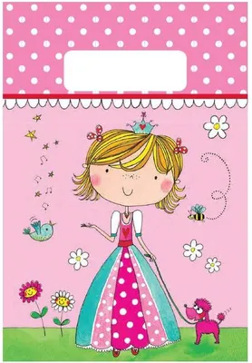 Produktbild von Partytüten Kindergeburtstag Motiv Kleine Prinzessin 8 Stück 22x15 cm