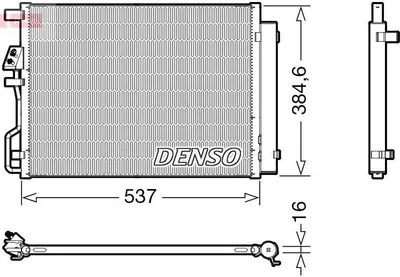 Produktbild von DENSO DCN41021 Kondensator Klimaanlage Klimakondensator für HYUNDAI Tucson (TL, TLE) +Trockner