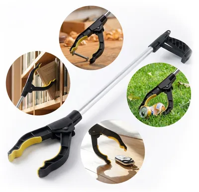 Produktbild von Praktischer Greifarm 76 cm – Ergonomische Greifzange mit Magnetspitze und 360° drehbarem Kopf – Für Senioren, Aufheben, Müllsammler, den Garten & mehr