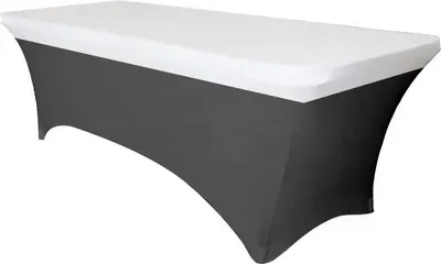 Produktbild von Topper, Weißer Tischdecke, auf dem tisch 180cm