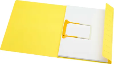 Image de Agrafeuse carton Secolor à clipser A4 jaune paquet de 50 pièces