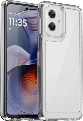 Image de Étui pour Motorola Moto G55 - Coque arrière Phonesta Acrylic Hybrid - Transparent