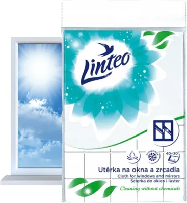 Produktbild von Linteo Mikrofasertuch für Fenster und Spiegel – 1 Stück