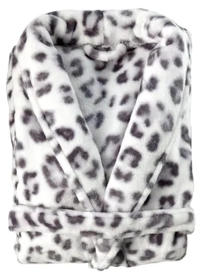 Produktbild von Zohome Grey Bademantel Snow-Leopard XL - Hergestellt aus 100% Polyester