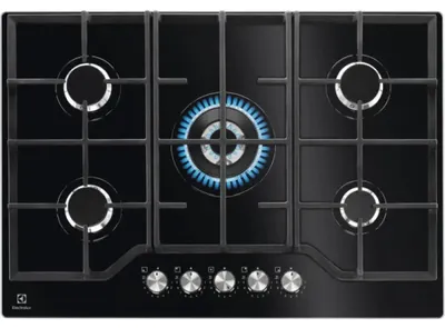 Obrázok produktu pre Electrolux KGG75362K, Čierna, Vstavaný, 75 cm, Plynový, Sklo, 5 zone(s)