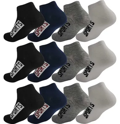 Produktbild von 12 Paar Sneaker Socken Herren Damen Sport Socken Baumwolle, 12 Paar, mix1 39-42