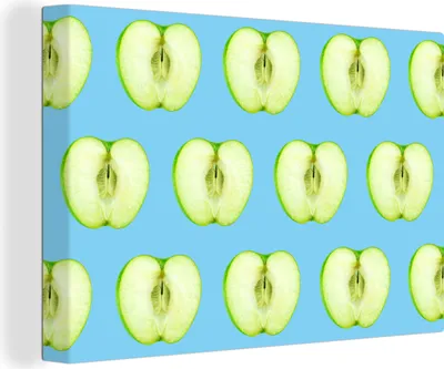 Produktbild von OneMillionCanvasses® - Leinwandbilder - 140x90 cm, Apfel - Muster - Farben, Wandbilder Kunstdruck Wanddekoration