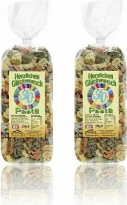 Produktbild von Streuteile Zahl 30 aus Nudelteig, 2X 250 g, Nudeln, Pasta, Dekoration, Delikatesse