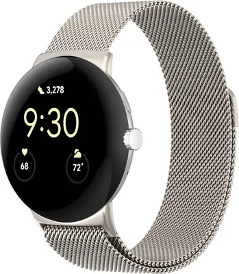 Productafbeelding van imoshion Milanees magnetisch bandje voor de Google Pixel Watch 5 / 4 / 3 (45 mm) - Starlight