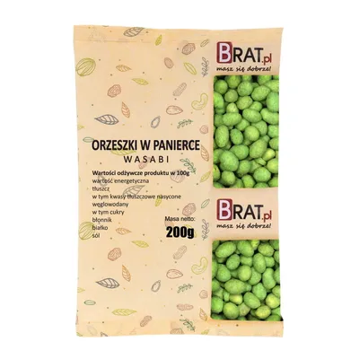 Zdjęcie produktu dla Orzeszki w panierce wasabi 200g Brat.pl