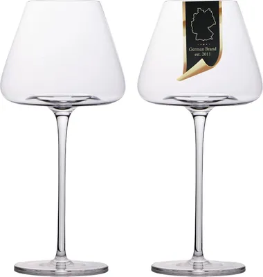 Immagine prodotto di Intirilife 2x calice da vino dal design moderno - capacità 600 ml - calice da vino bianco vino rosso calice da vino lavabile in lavastoviglie vetro cristallo antiurto