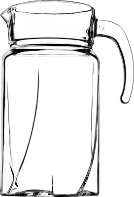 Produktbild von Glaskaraffe - Wasser-/Saftkrug - 1,7 l Fassungsvermögen - Lebensmittelecht (FCM) - Für Wasser, Saft und Getränke