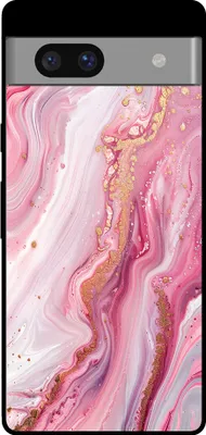 Image de Housse de téléphone portable pour Google Pixel 7A avec impression marbre - TPU Backcover Case Marble Design - Rose