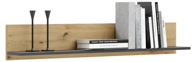 Zdjęcie produktu dla Półka ścienna SHELF 100 cm dąb Artisan i czarny