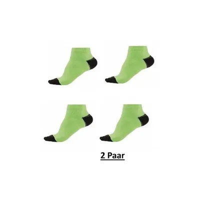 Produktbild von 2 Paar crivit Sports Sportsocken, neon-grün/schwarz, Größe 43-46