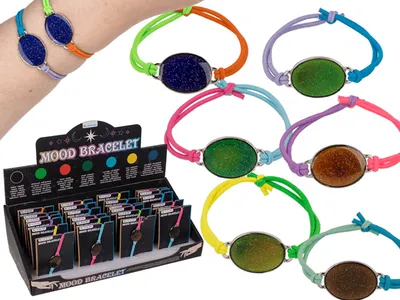 Produktbild von Armband, das seine Farbe je nach Körpertemperatur und Stimmung ändert, sortiert