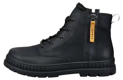 Image de Bugatti - Bottines à lacets pour hommes, couleur noire, style décontracté
